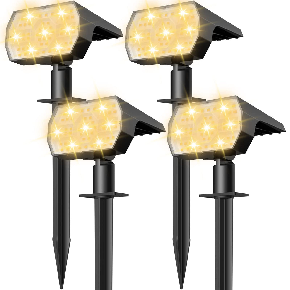 NYMPHY Solar Lights Outdoor Waterproof - 6 Pack (Warm White)