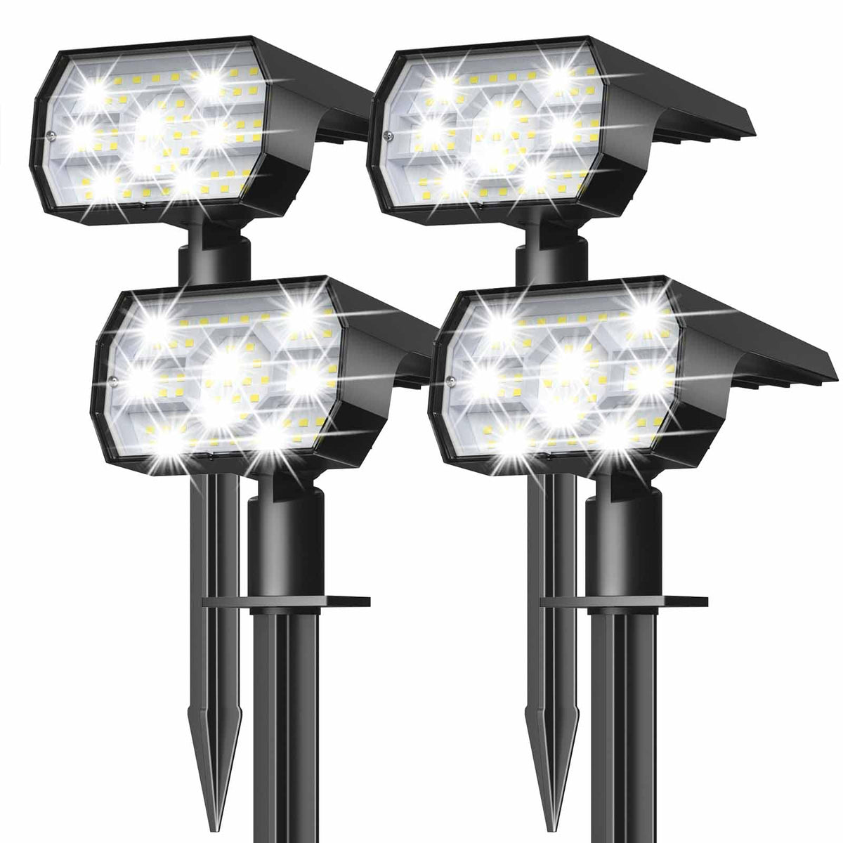 NYMPHY Solar Lights Outdoor Waterproof - 6 Pack (Warm White)