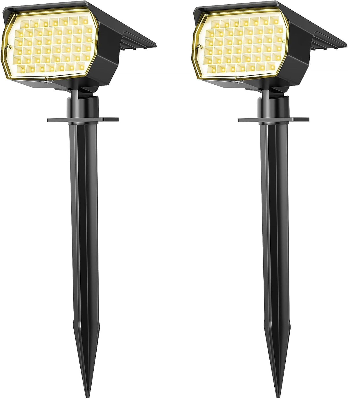 WENATY Solar Spot Lights Outdoor Waterproof Spotlights 12 Pack Warm White