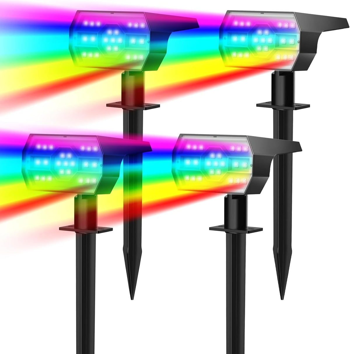 NYMPHY Solar Lights Outdoor Waterproof - 6 Pack (Warm White)