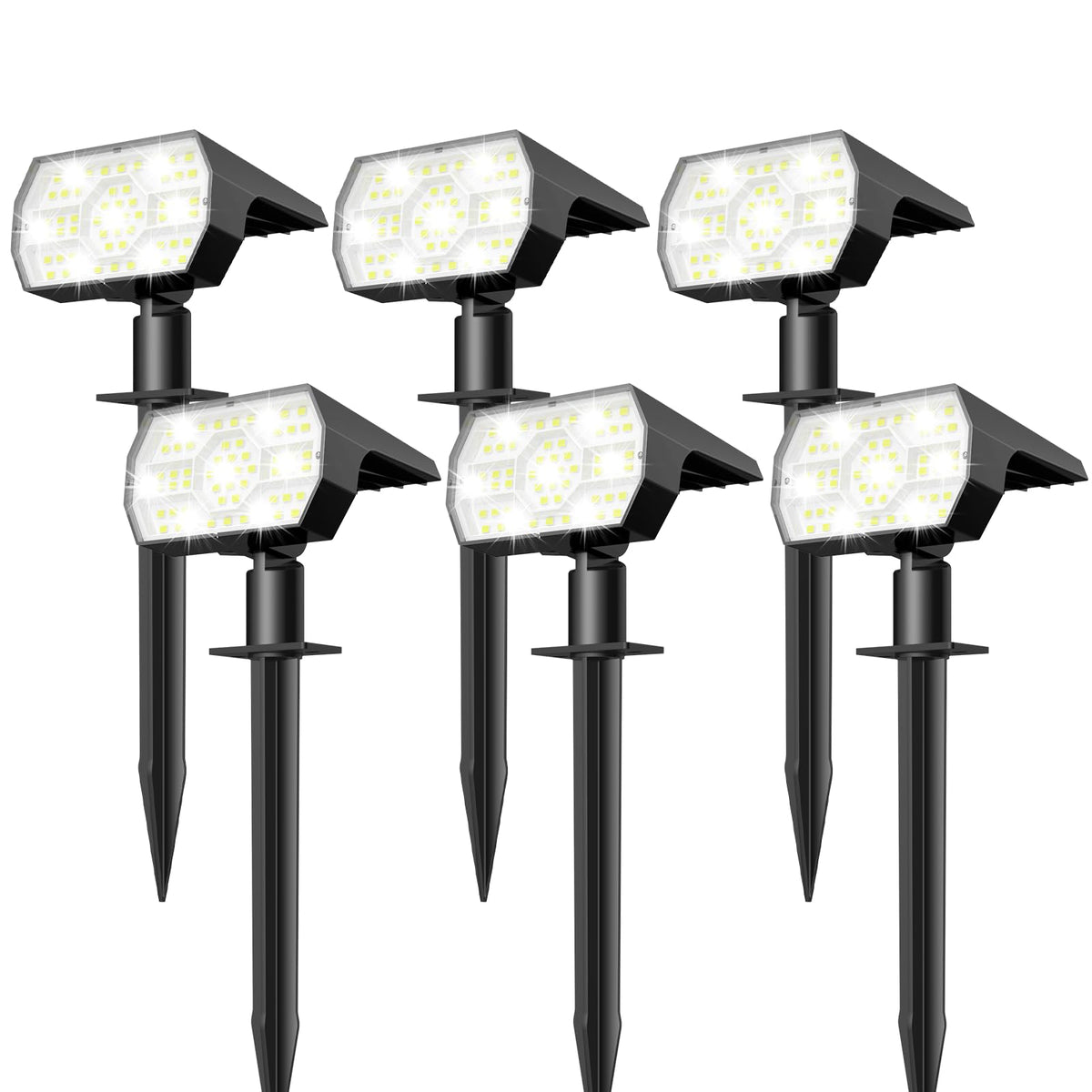 NYMPHY Solar Lights Outdoor Waterproof - 6 Pack (Warm White)