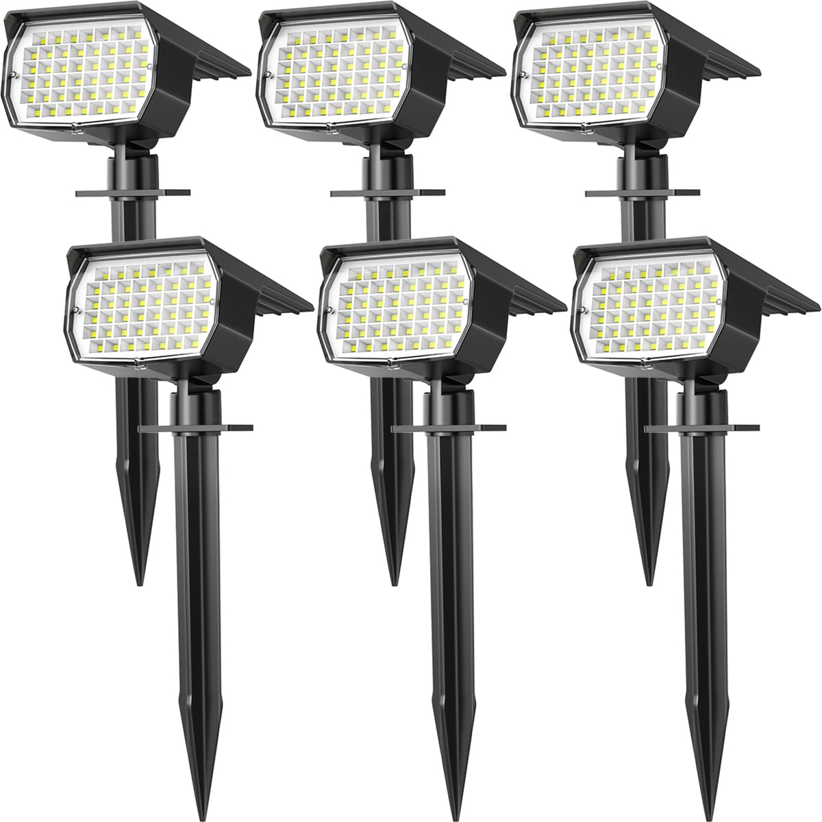 WENATY Solar Spot Lights Outdoor Waterproof Spotlights 12 Pack Warm White