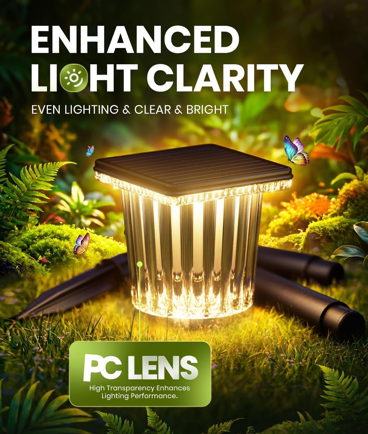 ALFIOT Outdoor Solar Lights, 12 Pack, Switchable Warm & Cool White, IP65