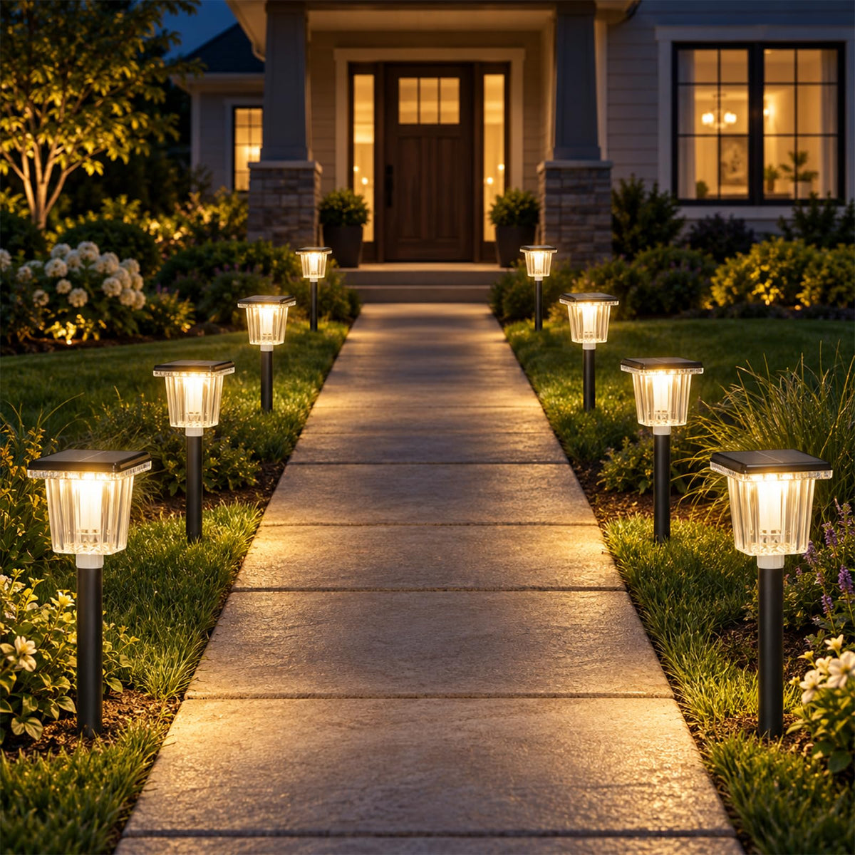 ALFIOT Outdoor Solar Lights, 12 Pack, Switchable Warm & Cool White, IP65