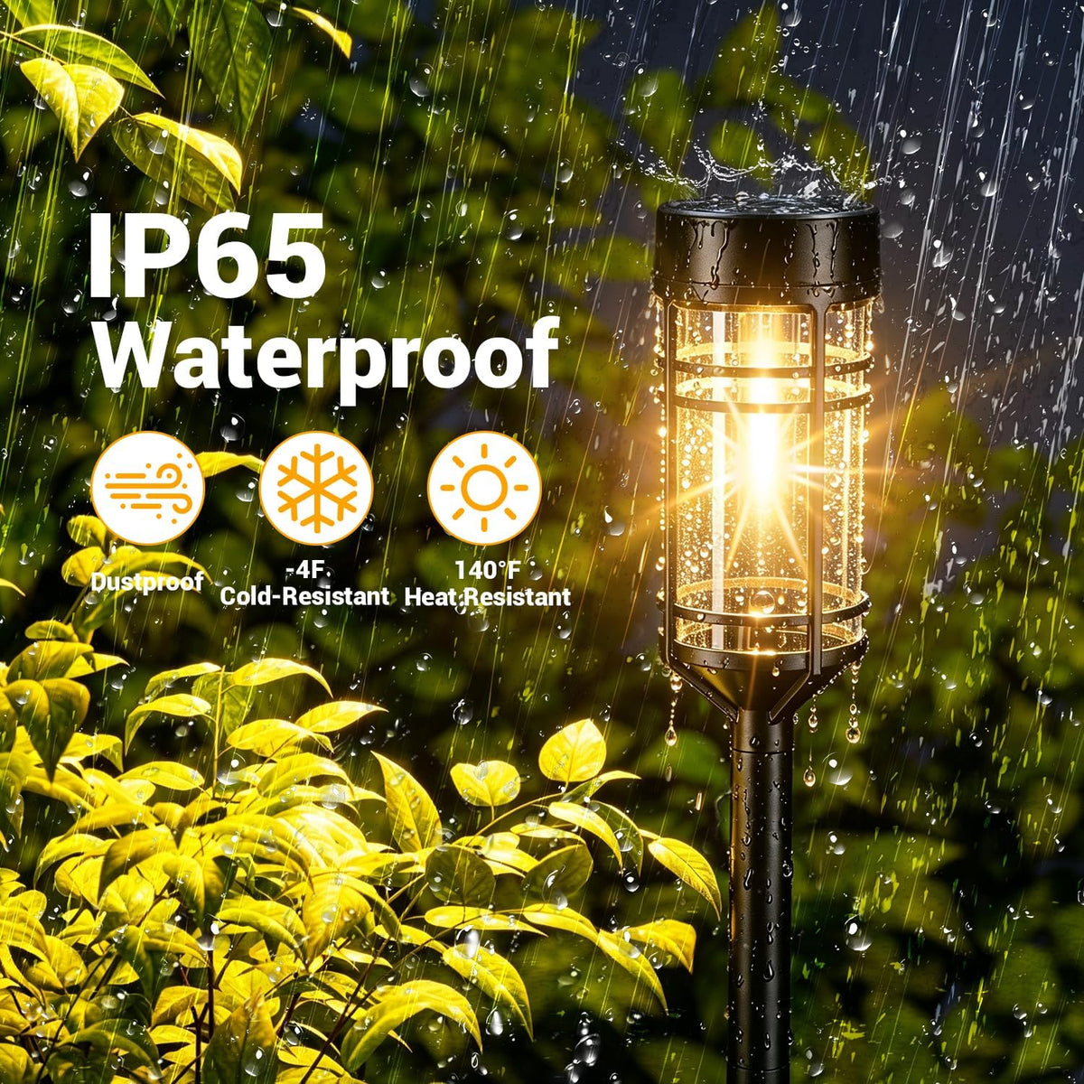 Amzarp 16 Pack Solar Garden Lights, Outdoor Bright LED Solar Pathway Lights