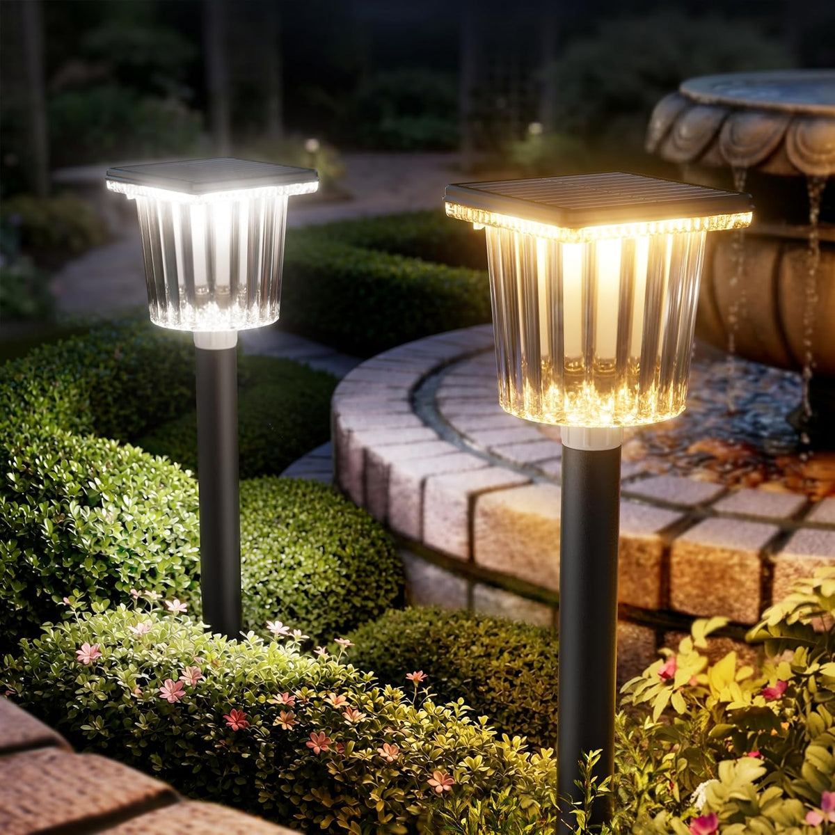 ALFIOT Outdoor Solar Lights, 12 Pack, Switchable Warm & Cool White, IP65