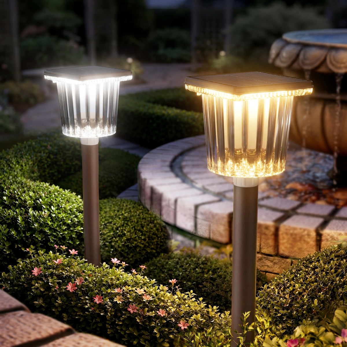 ALFIOT Outdoor Solar Lights, 12 Pack, Switchable Warm & Cool White, IP65